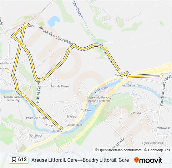 612 Bus Line Map