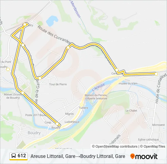 612 Bus Line Map