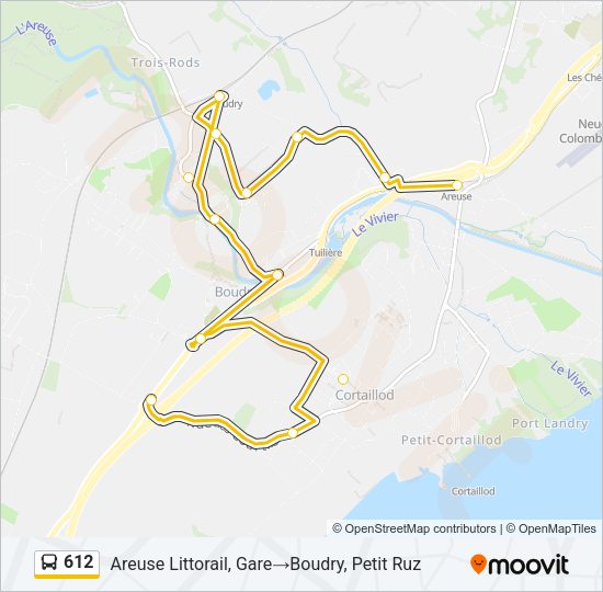 612 Bus Line Map