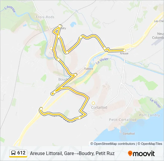 612 Bus Line Map