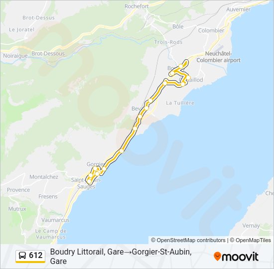 612 Bus Line Map