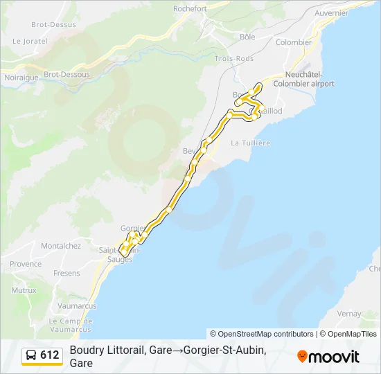 612 Bus Line Map