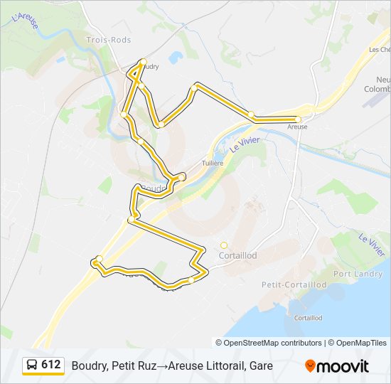 612 Bus Line Map