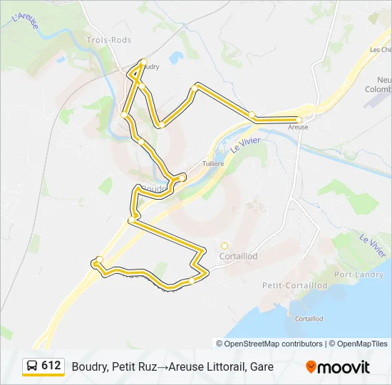612 Bus Line Map
