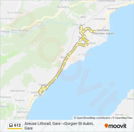 612 Bus Line Map