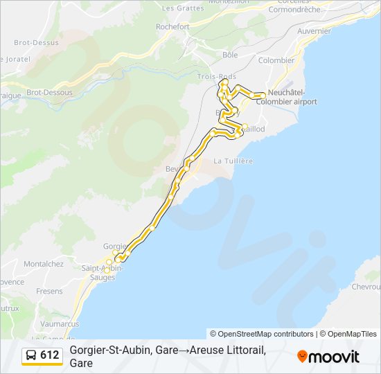 612 Bus Line Map