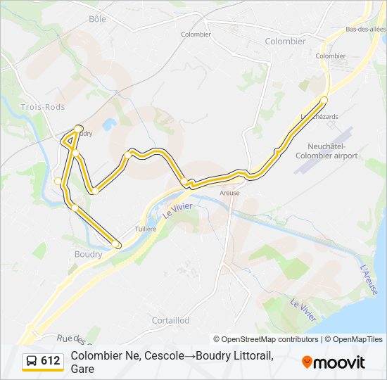 612 Bus Line Map