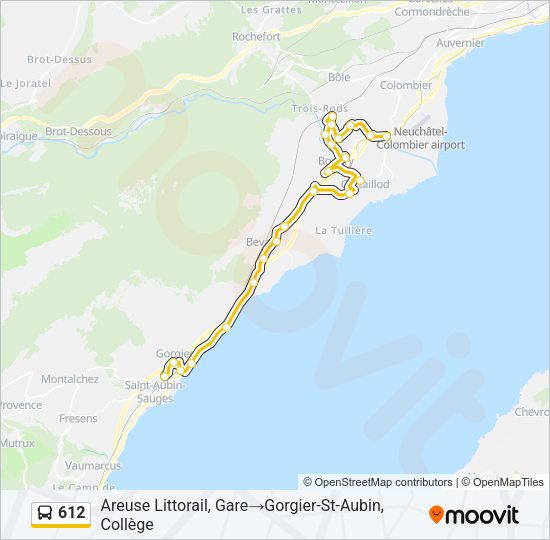 612 Bus Line Map