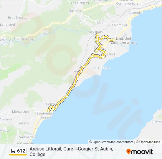 612 Bus Line Map