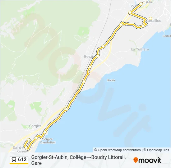 612 Bus Line Map