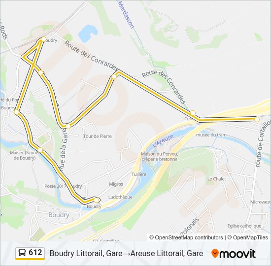 612 Bus Line Map