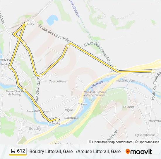 612 Bus Line Map