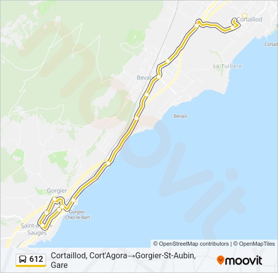 612 Bus Line Map