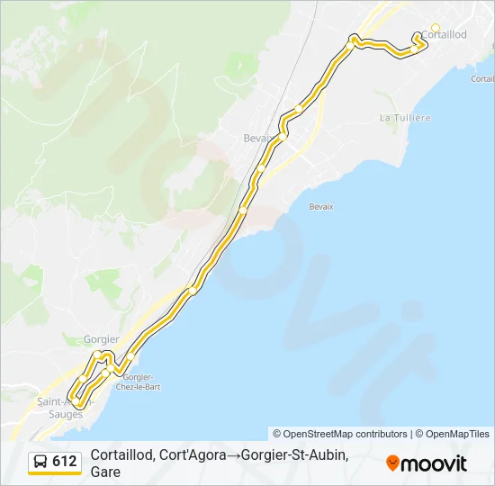 612 Bus Line Map