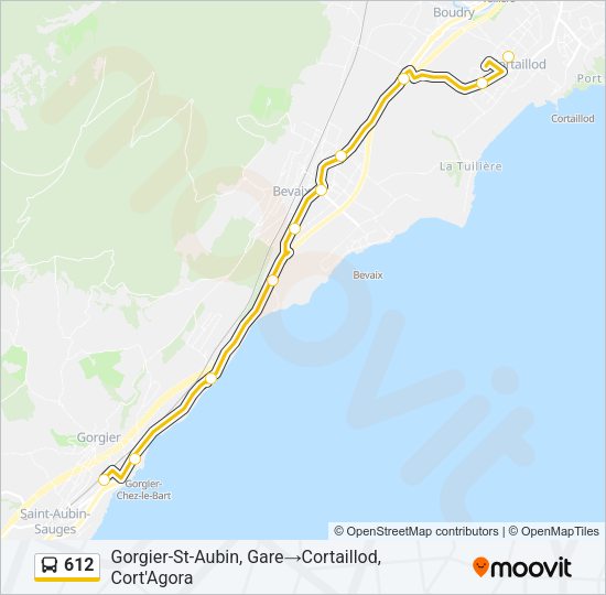 612 Bus Line Map