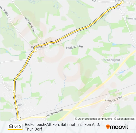 615 Bus Line Map