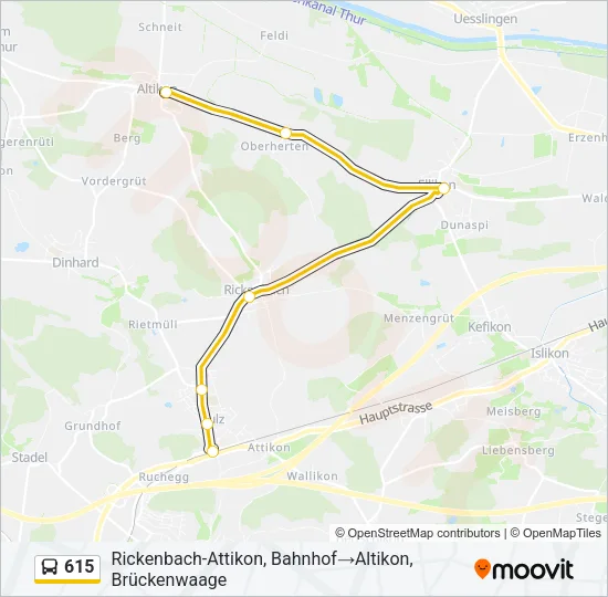 615 Bus Line Map