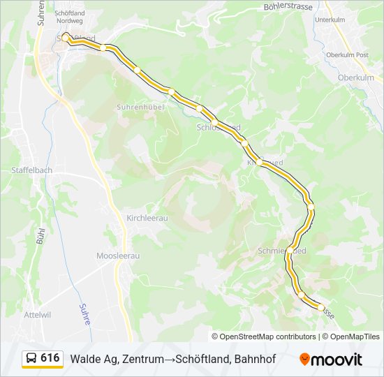 616 Bus Line Map