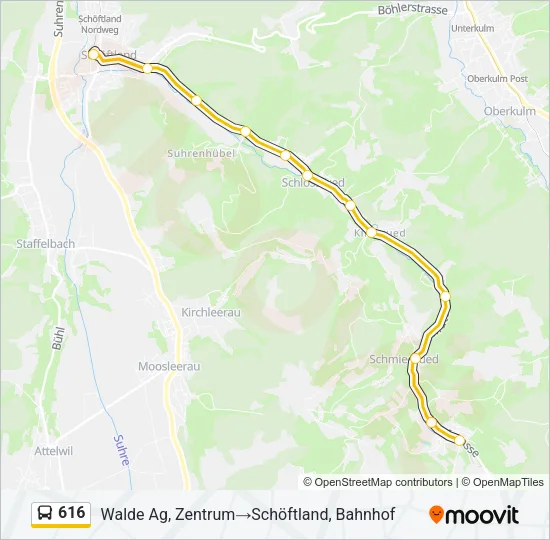 616 Bus Line Map