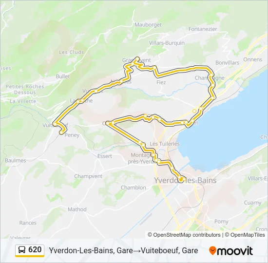 620 Bus Line Map