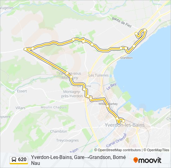 620 bus Line Map