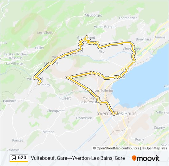620 Bus Line Map