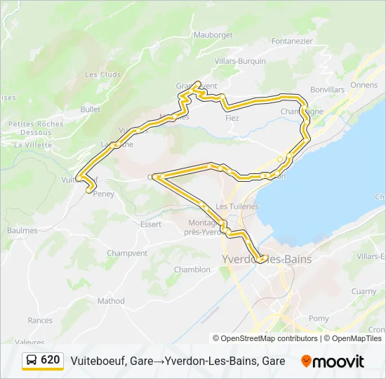 620 Bus Line Map