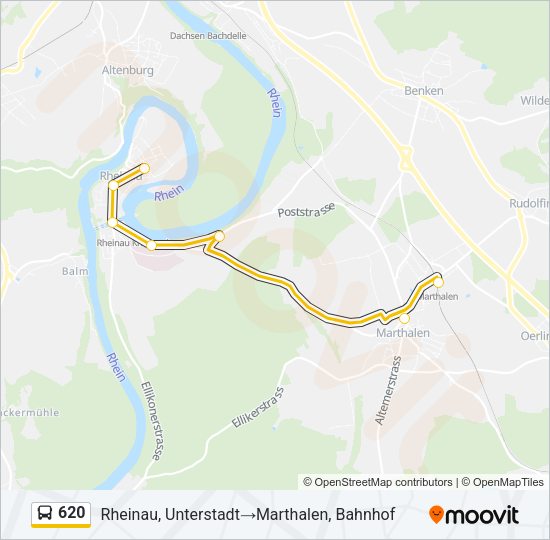 620 Bus Line Map