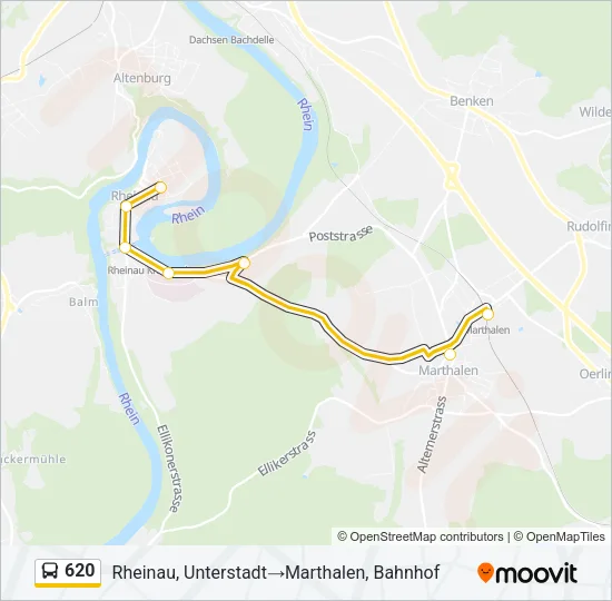 620 Bus Line Map