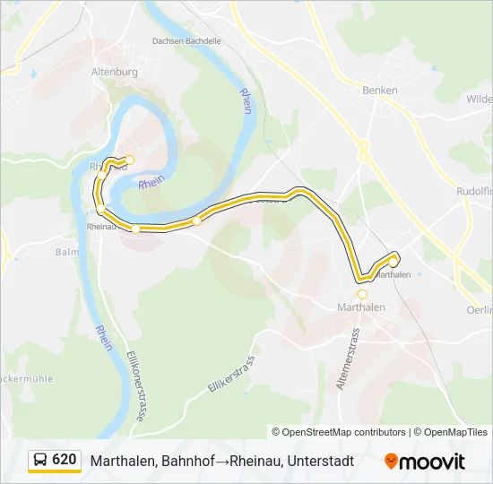 620 Bus Line Map