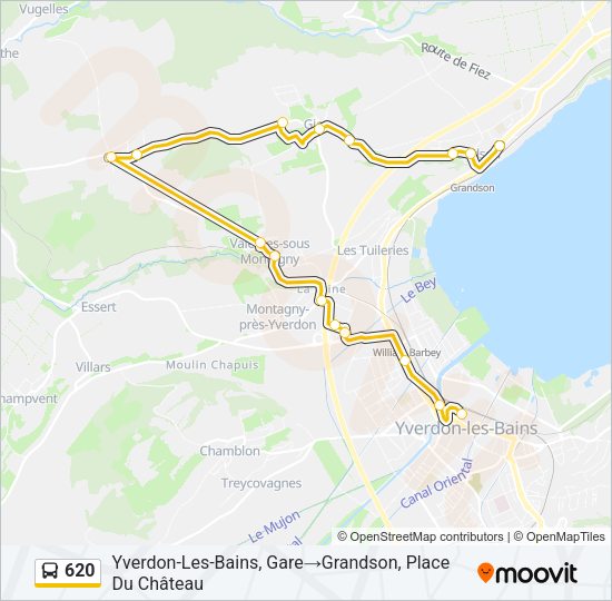 620 Bus Line Map