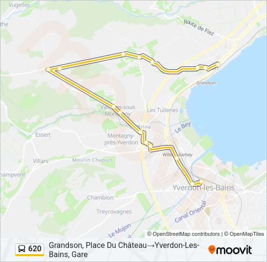 620 Bus Line Map