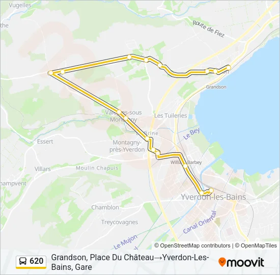 620 Bus Line Map