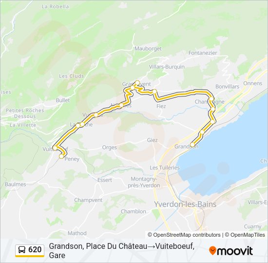 620 Bus Line Map