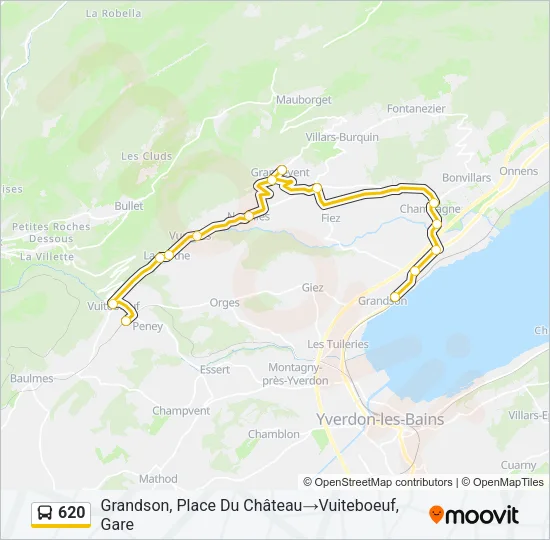 620 Bus Line Map