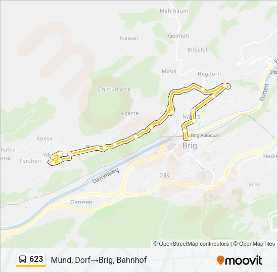623 Bus Line Map