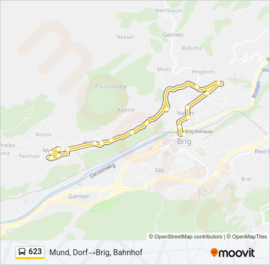 623 Bus Line Map