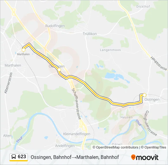 623 Bus Line Map