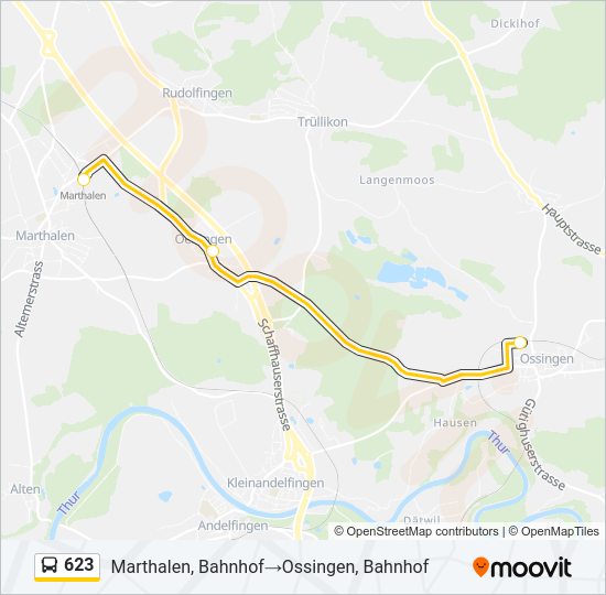 623 Bus Line Map