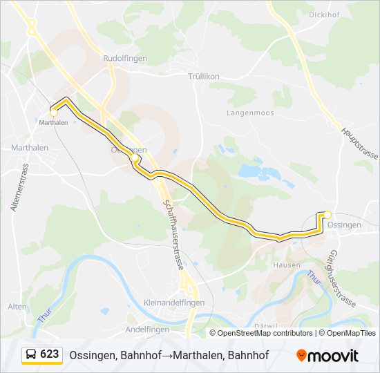 623 Bus Line Map