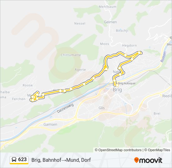 623 Bus Line Map