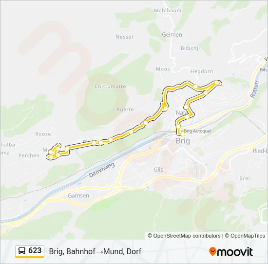 623 Bus Line Map