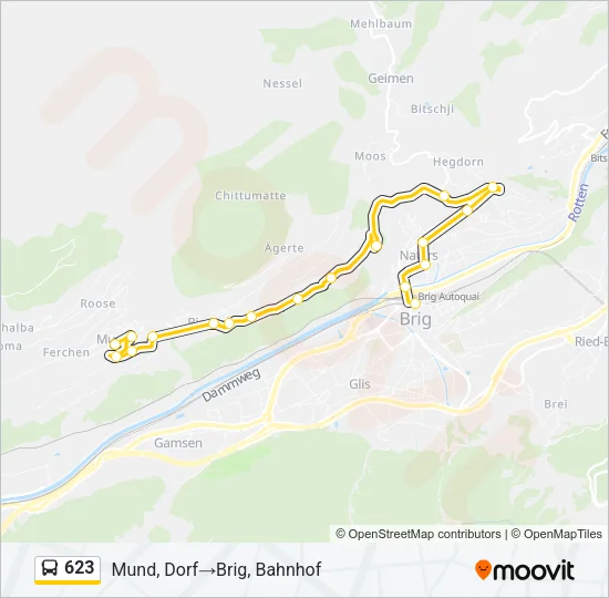 623 Bus Line Map