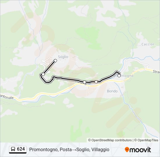 624 Bus Line Map