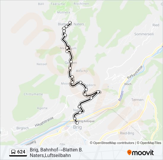 624 Bus Line Map