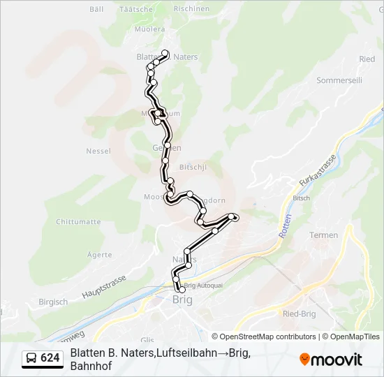 624 Bus Line Map