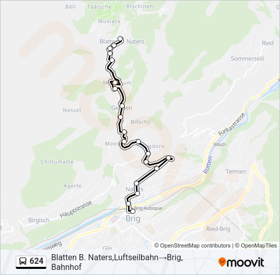 624 Bus Line Map