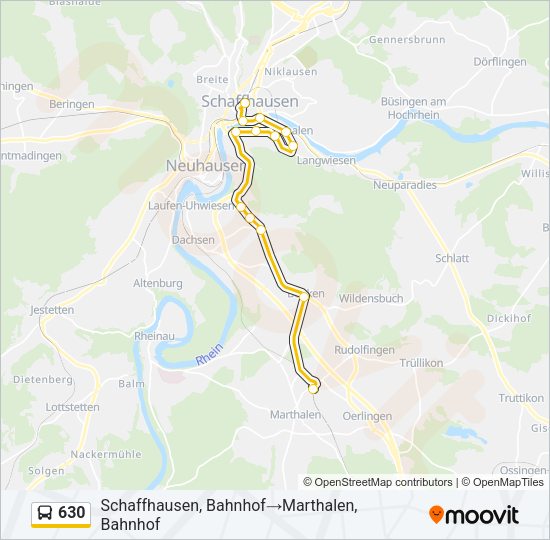 630 Bus Line Map