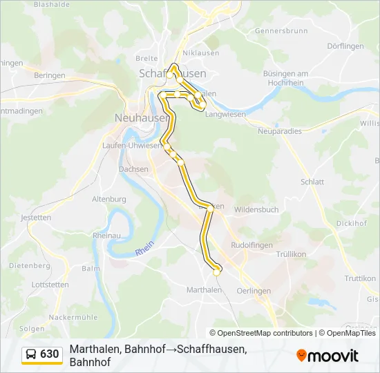 630 Bus Line Map