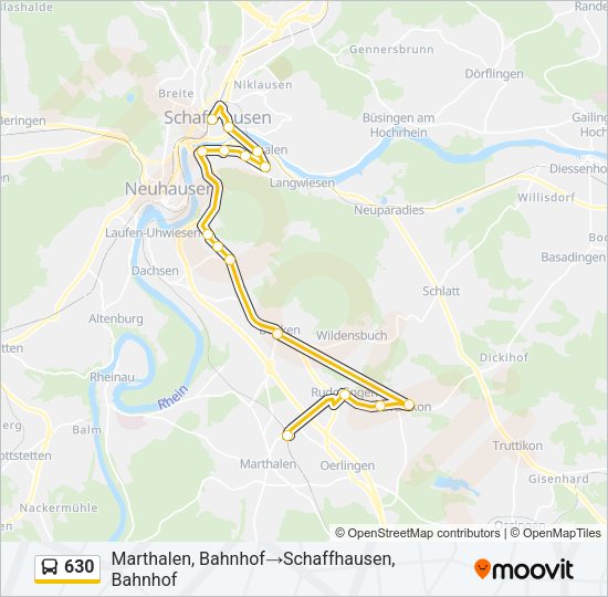 630 Bus Line Map
